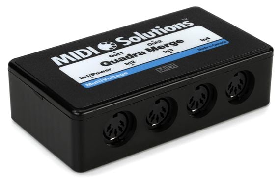 MIDI Solutions MultiVoltage Quadra Merge 4 Input MIDI Merger