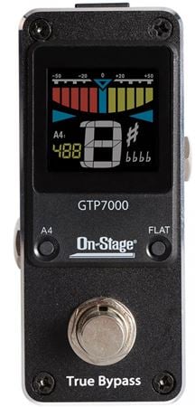 On Stage GTP7000 Mini Guitar Pedal Tuner Front View