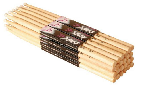 On Stage 2B Hickory Drum Sticks Front View
