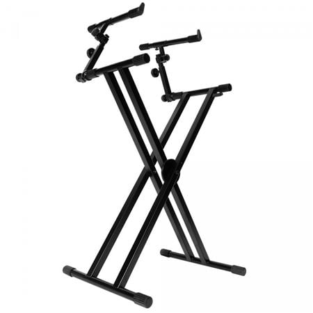 On Stage KS7292 Double-X Ergo Lok Keyboard Stand with 2nd Tier