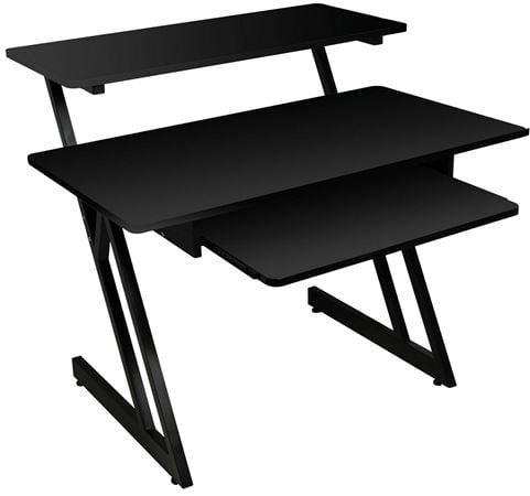 On Stage WS7500 Series Wood Workstation Black Front View
