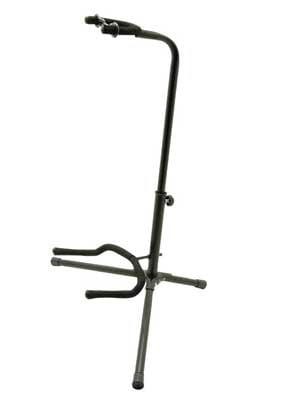 On Stage XCG4 Velveteen Padded Tubular Guitar Stand Front View