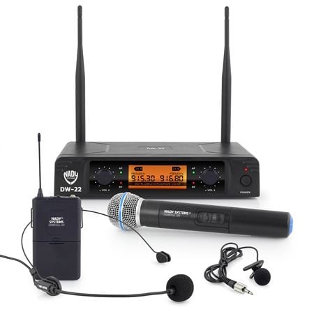 NADY DW-22 Combo Handheld and Headset Digital Wireless System