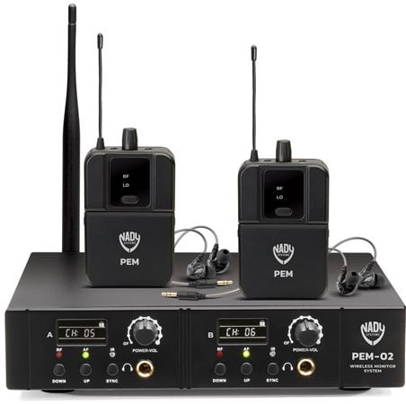 Nady PEM-02 Dual Channel Wireless Personal In Ear Monitor System