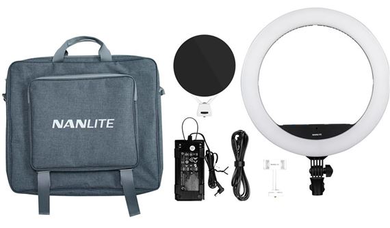 Nanlite Halo 16 Bicolor 16in LED Ring Light For Video Front View