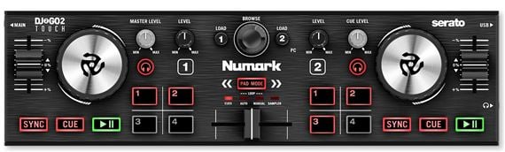 Numark DJ2GO2 Touch DJ Controller Front View