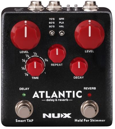 NUX Atlantic Delay and Reverb Pedal Front View