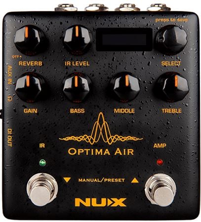 NUX NAI-5 Optima Air Acoustic Guitar Simulator Pedal Front View