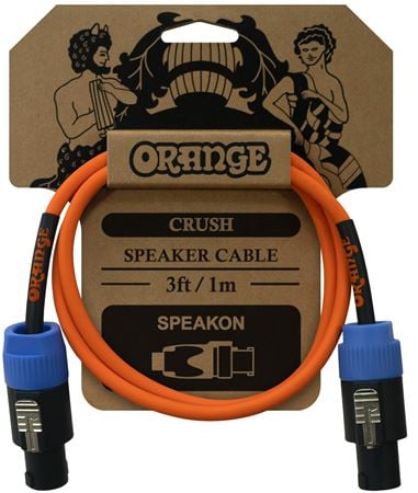 Orange Crush Speaker Cable Speakon to Speakon Front View