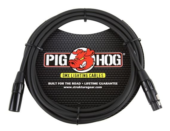 Pig Hog PHDMX 3 Pin DMX Lighting Cables Front View