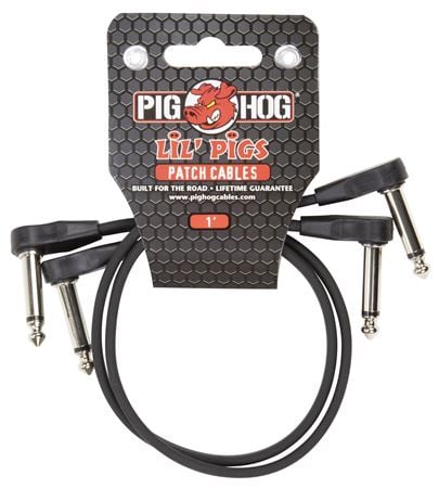 Pig Hog Lil' Pigs Low Profile Patch Guitar Cables Front View