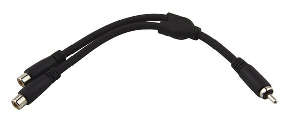 Pig Hog Solutions RCA Male to RCA Female Y Cable Front View