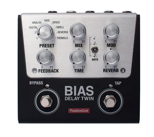 Positive Grid PDLT111 BIAS Delay Twin Effect Pedal Front View