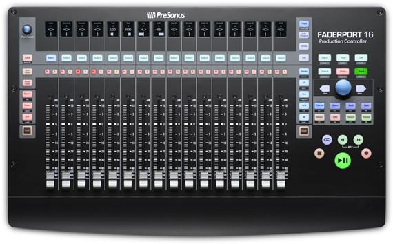 PreSonus FaderPort 16 DAW Mix Control Surface With 16 Motorized Faders Front View