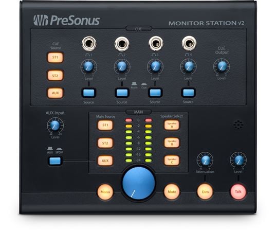 PreSonus Monitor Station V2 Desktop Studio Control Center Front View