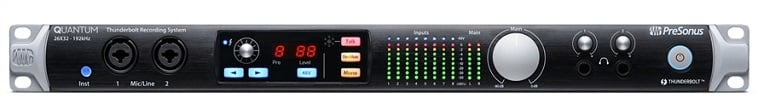 PreSonus Quantum 26x32 Thunderbolt 2 Low Latency Audio Interface Front View
