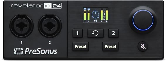 PreSonus Revelator io24 USB-C Audio Interface Front View