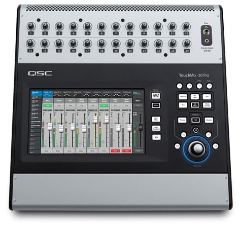 QSC TouchMix-30 Pro 32 Channel Professional Compact Digital Mixer Front View