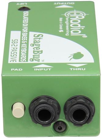 Radial StageBug SB2 Passive Acoustic Instument Direct Box Front View