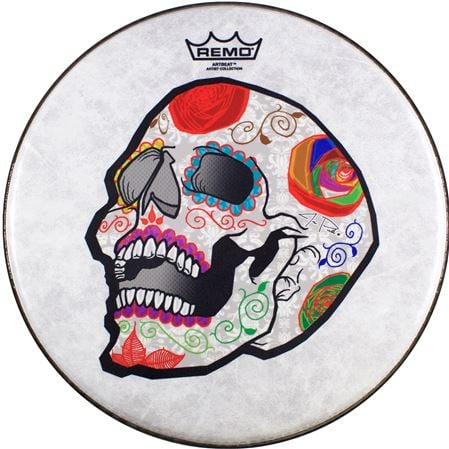 Remo Artbeat Candy Skull Drumhead 14 Inch Jose Pasillas