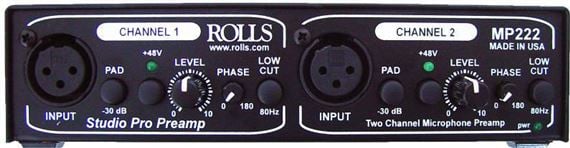 Rolls MP222 Studio Pro Microphone Preamp Front View