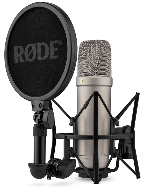Rode NT1 5th Generation Hybrid USB Condenser Microphone Silver Front View