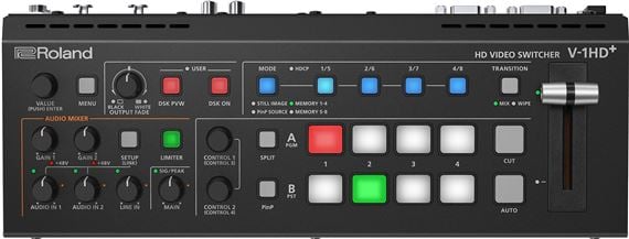 Roland V1HD PLUS Video Switcher and Encoder Bundle Front View