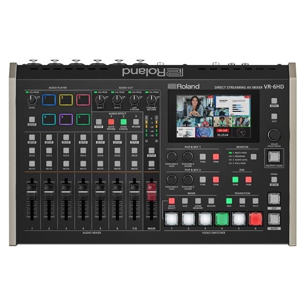Roland VR-6HD Direct Streaming Audio Visual Mixer Front View