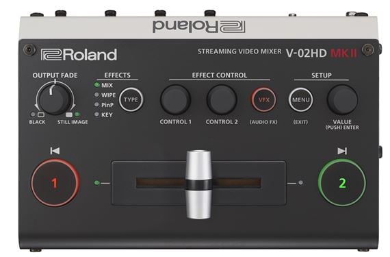 Roland V02HDMKII Streaming Video Switcher Front View