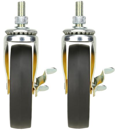 Rock-N-Roller RCSTR5X125 G-force Caster with Brake 5" 2 Pack Front View