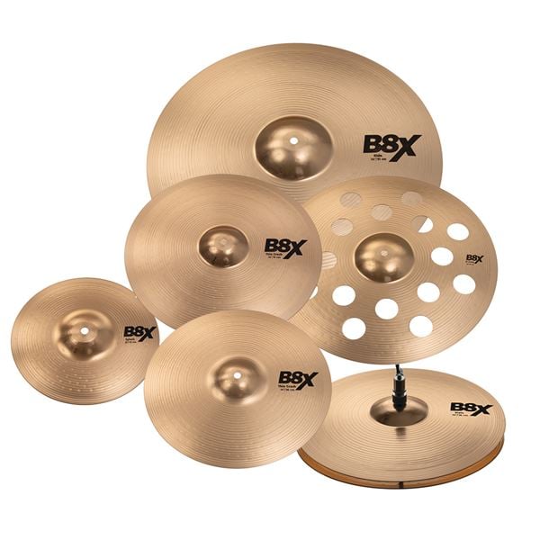 Sabian B8X Super Cymbal Set with 10" Splash and 18" O-Zone Front View