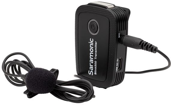 Saramonic Blink 500 TX Wireless Transmitter With Lavalier Mic Front View
