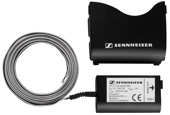 Sennheiser DC2 DC Power Adapter for ew G2 G3 and 2000 Series Bodypacks Front View