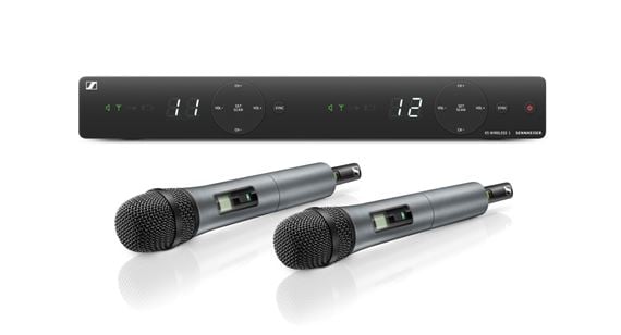 Sennheiser XSW 1-835 Dual Handheld Vocal Wireless System Front View