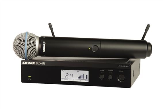Shure BLX 24RB58 Rackmountable Handheld Wireless System with Beta 58A Front View