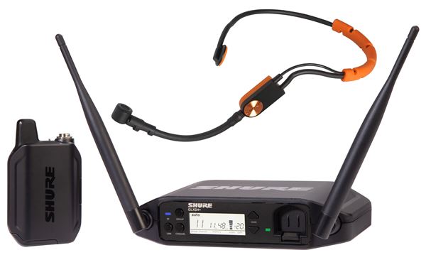 Shure GLXD14 Dual Band Headset Wireless System with SM31 Front View