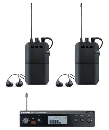 Shure P3TR112TW PSM 300 In-Ear Wireless Twin Pack System Front View