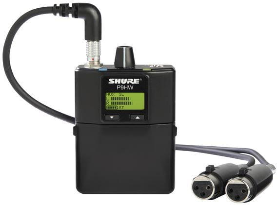 Shure PSM900 Wired Bodypack Personal Monitor Front View