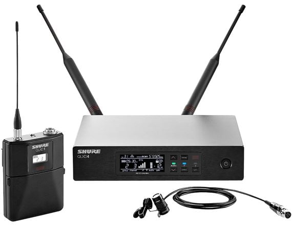 Shure QLXD14/84 WL184 Lavalier Wireless Microphone System Front View
