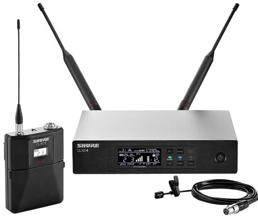 Shure QLXD14/93 WL93 Lavalier Wireless Microphone System Front View