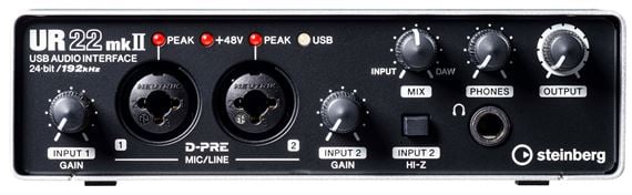 Steinberg UR22MKII USB Audio Interface Front View