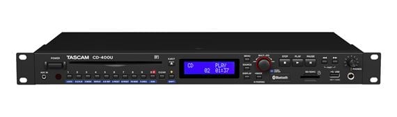 TASCAM CD-400U CD/SD/USB Player with AM/FM Tuner Front View