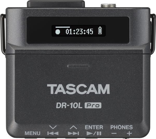 Tascam DR-10L Pro 32-Bit Float Digital Recorder with Lavalier Microphone Front View