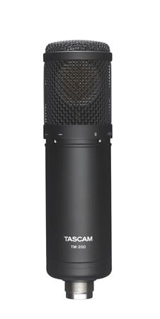 TASCAM TM-280 Studio Microphone with Flight Case Shockmount Pop Filter Front View