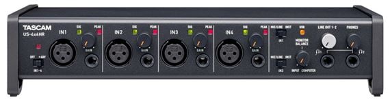 TASCAM US-4X4HR 4X4 USB Audio Interface Front View