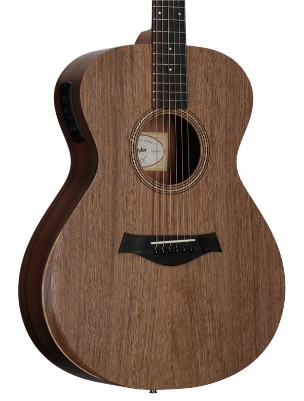Taylor Academy 22e Walnut Top Grand Concert Acoustic Electric Guitar with Bag Body Angled View