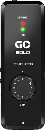 TC Helicon GO SOLO High-Definition Audio/MIDI Interface Front View