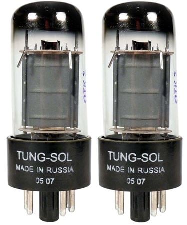 Tung Sol 6V6GT Platinum Matched Duet Tubes Front View