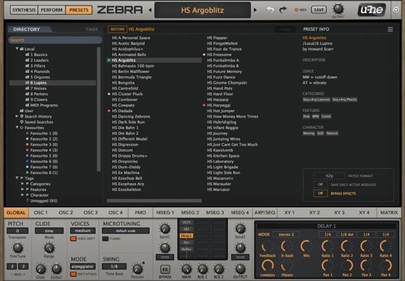 u-he Zebra 2 Software Synthesizer Download