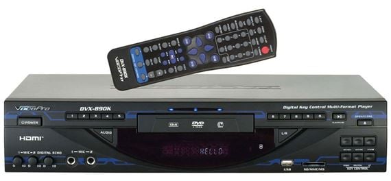 VocoPro DVX890K Multi Format DVD/DivX Karaoke Player Front View